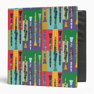 Patterned Clarinets Binder