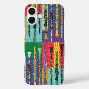 Patterned Clarinets iPhone 16 Plus Case