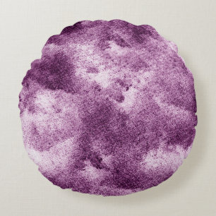 Patterned clothpurple, abstract, adorned, ancient, round pillow