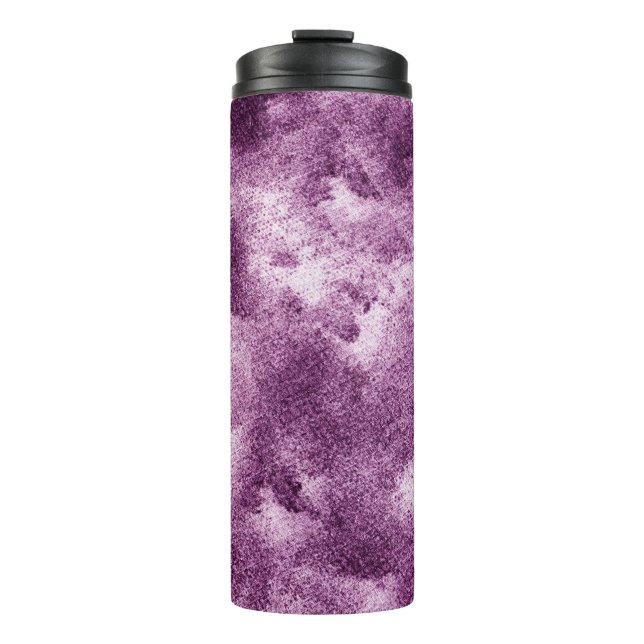 Patterned clothpurple, abstract, adorned, ancient, thermal tumbler (Front)