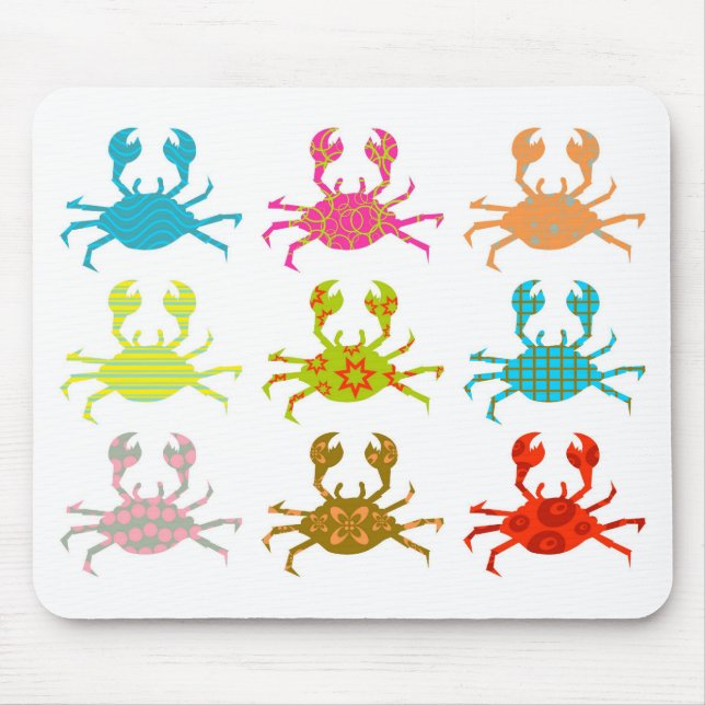 Patterned Crabs Mouse Pad (Front)