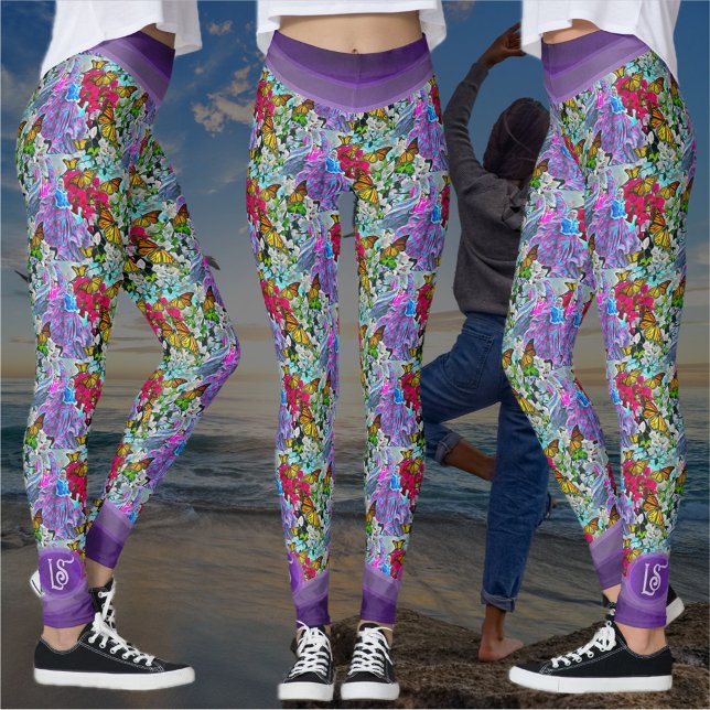 Patterned Dancing with Flowers & Butterflies PV01 Leggings (Creator Uploaded)