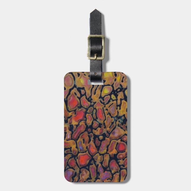 Patterned Dinosaur Bone Luggage Tag (Front Vertical)