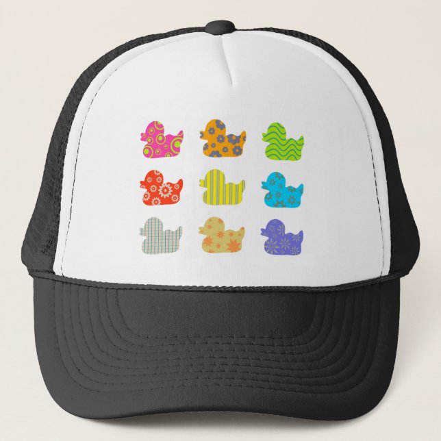 Patterned Ducks Trucker Hat (Front)