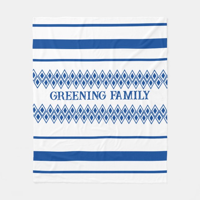 Patterned family blur traditional blanket (Front)