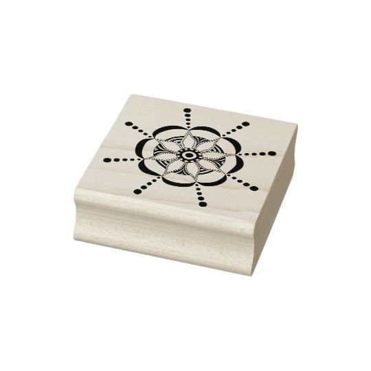 Patterned Floral Rubber Stamp