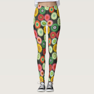 Patterned Gears Leggings