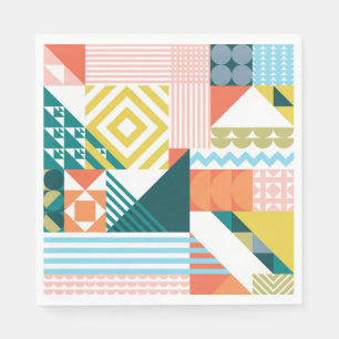 Patterned Geometric Colourful Napkins
