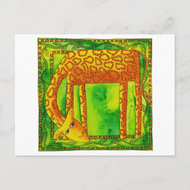 Patterned Giraffe Postcard (Front)