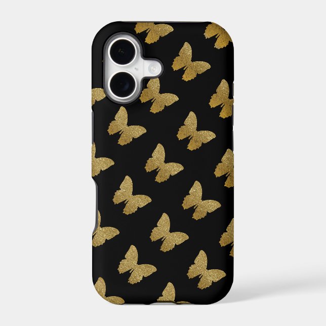 patterned golden-colour butterfly (Back)