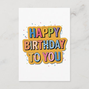 Patterned Happy Birthday Enclosure Card