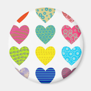 Patterned Hearts Magnet