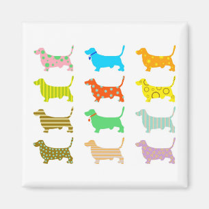 patterned-hound-dogs magnet
