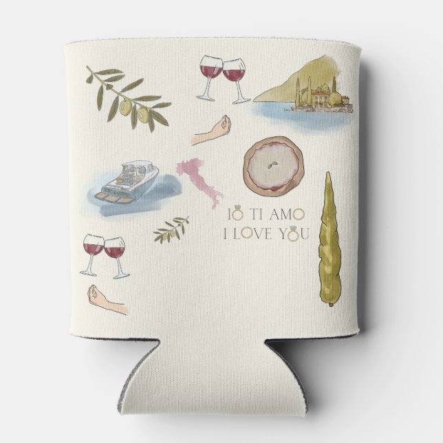 Patterned Lake Como wedding favour Cooler 3 (Back)