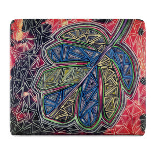 Patterned leaf cutting board