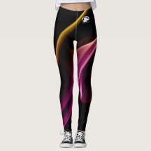 Patterned Leggings - White B&B Logo