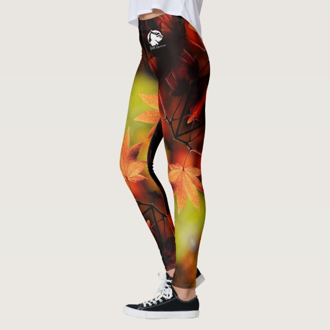 Patterned Leggings - White B&B Logo (Left)