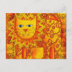 Patterned Lion Postcard
