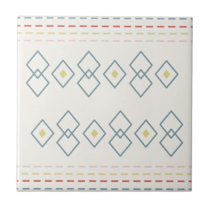 Patterned Moroccan Style, Geometric Sage,Yellow,   Tile