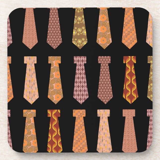 Patterned Neckties Coaster (Front)