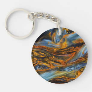 Patterned Pietersite Keychain