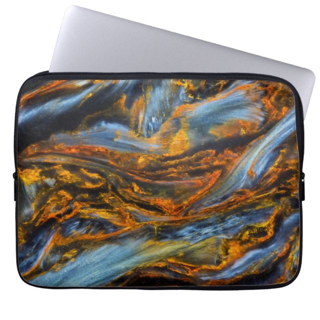 Patterned Pietersite Laptop Sleeve (Front)