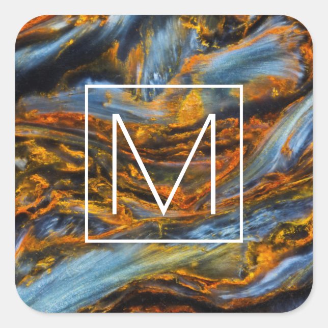 Patterned Pietersite Square Sticker (Front)