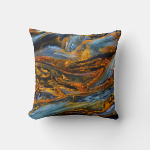 Patterned Pietersite Throw Pillow