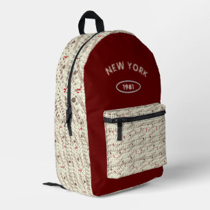 Patterned Printed Backpack