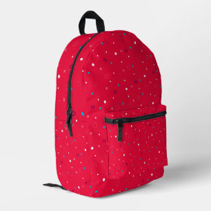 Patterned Printed Backpack