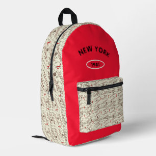 Patterned Printed Backpack