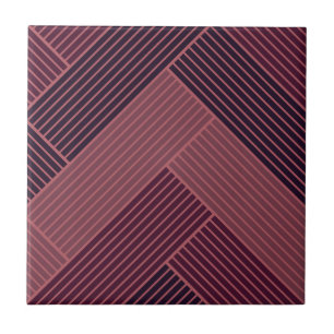 Patterned Purple Herringbone Tile