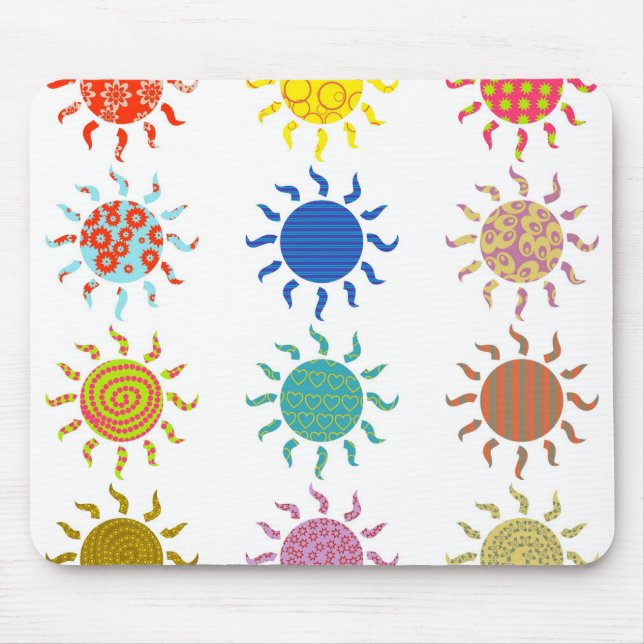 Patterned Suns Mouse Pad (Front)