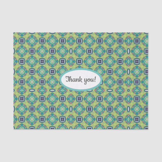 Patterned Tissue Paper with Thankyou! message (Front)