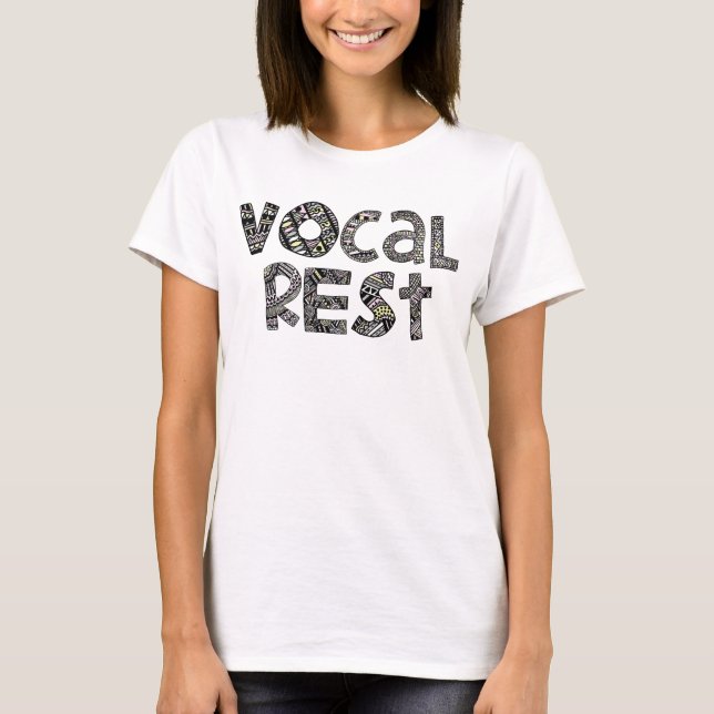 Patterned Words Vocal Rest Circle Shirt (Front)