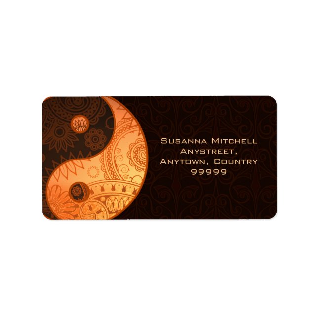 Patterned Yin Yang Gold Label (Front)