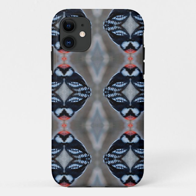 Patternized Male Downy Woodpecker Case-Mate iPhone Case (Back)