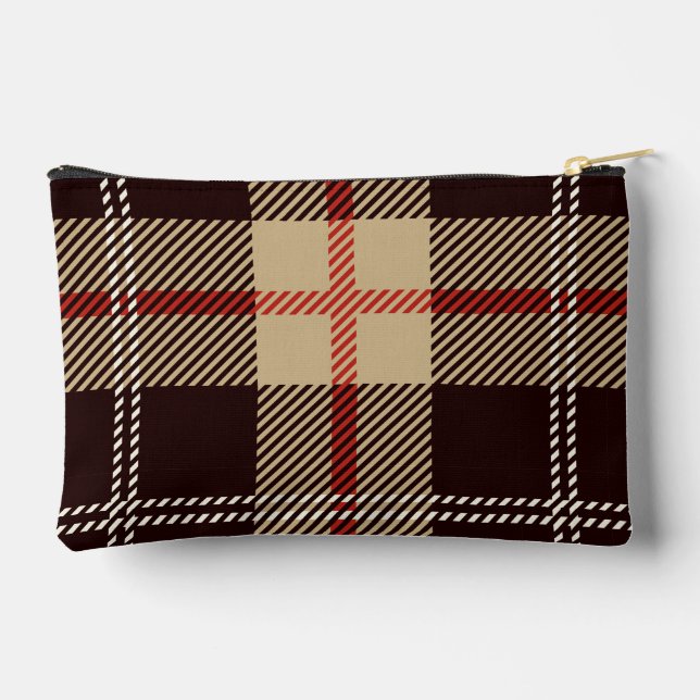 Patternl Stylish Scottish Geometric Vintage      Accessory Pouch (Back)