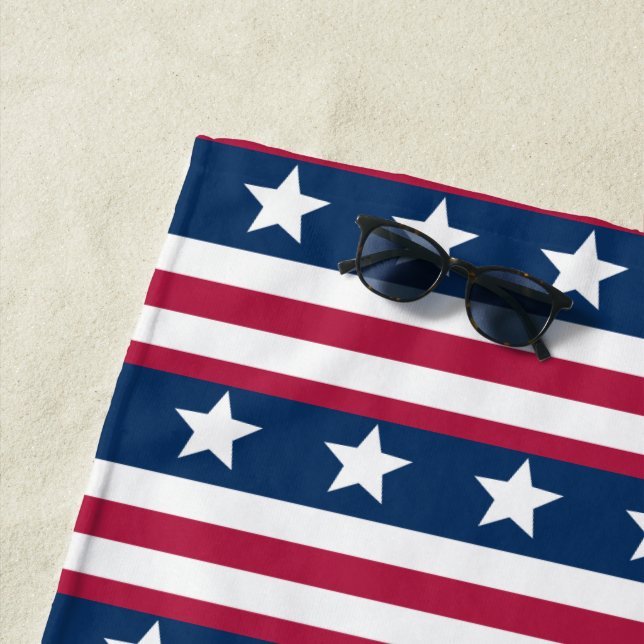 Patternraid pattern 3 - American flag Beach Towel (In Situ)