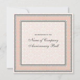 Patterns & Borders 1 Corporate Anniversary Ball Invitation