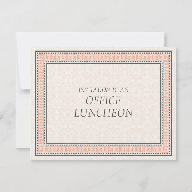 Patterns &amp; Borders 1 Office Lunch Invitation | Zazzle