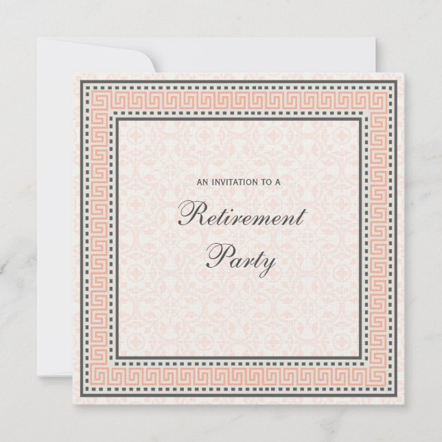 Patterns & Borders 1 - Retirement Party Invitation (Front)