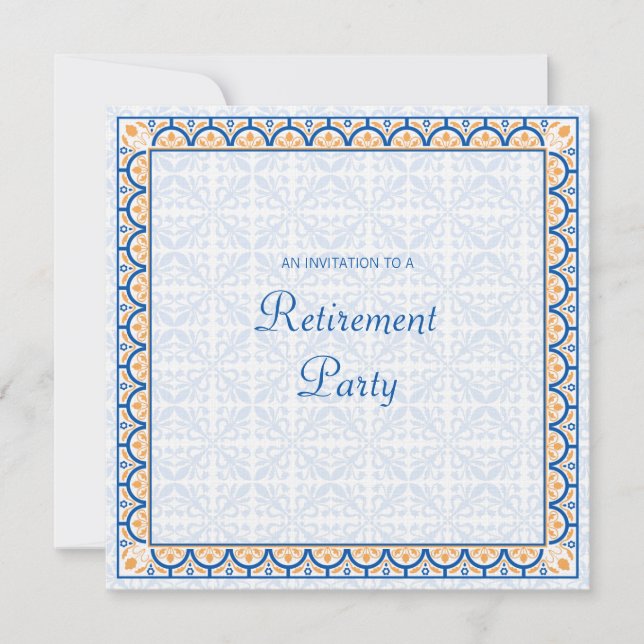 Patterns & Borders 2 Retirement Party Invitation (Front)