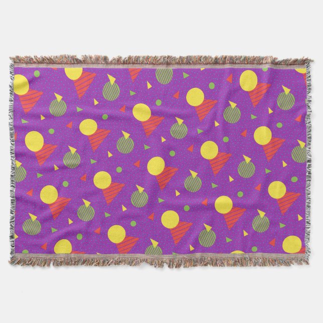 Patterns colourful shower curtain throw blanket (Front)