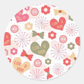 Patterns for Mother's Day Classic Round Sticker