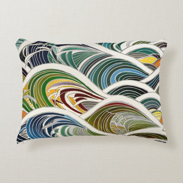 Patterns Inspired by the Sea Accent Pillow (Front)