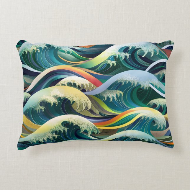 Patterns Inspired by the Sea Accent Pillow (Front)