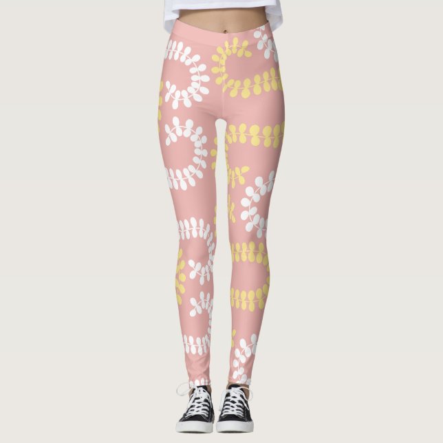 patterns leaves leggings (Front)