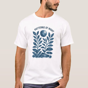 Patterns Of Night Leaf Moon Study T-Shirt