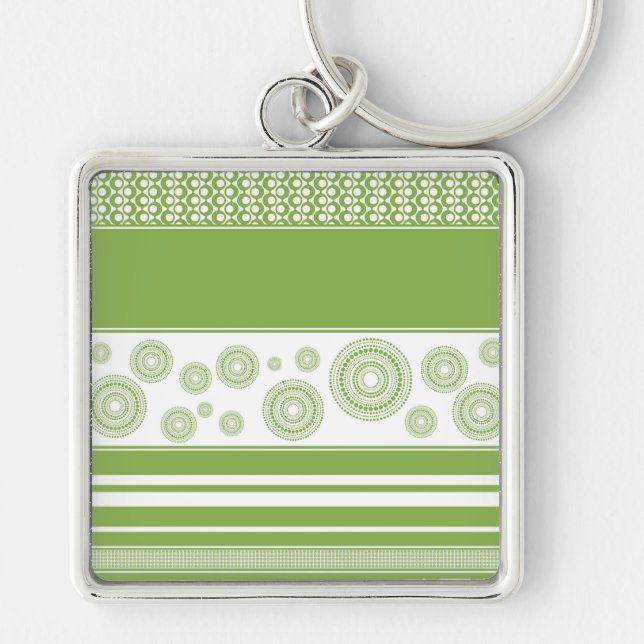 Patterns, Stripes & Circles: 2017 Pantone Greenery Keychain (Front)